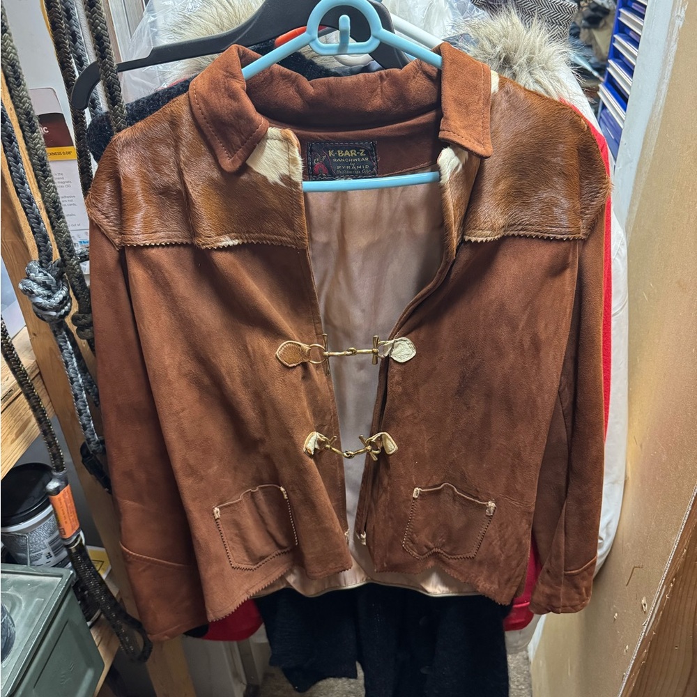 K-Bar-Z Ranchwear by Pyramid Women's Brown Leather Jacket